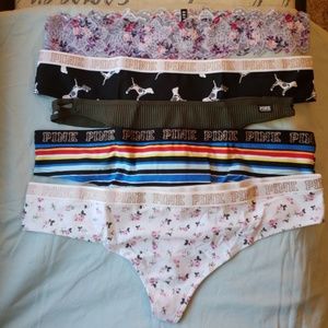 NEW! VS Pink Thong Panties Set